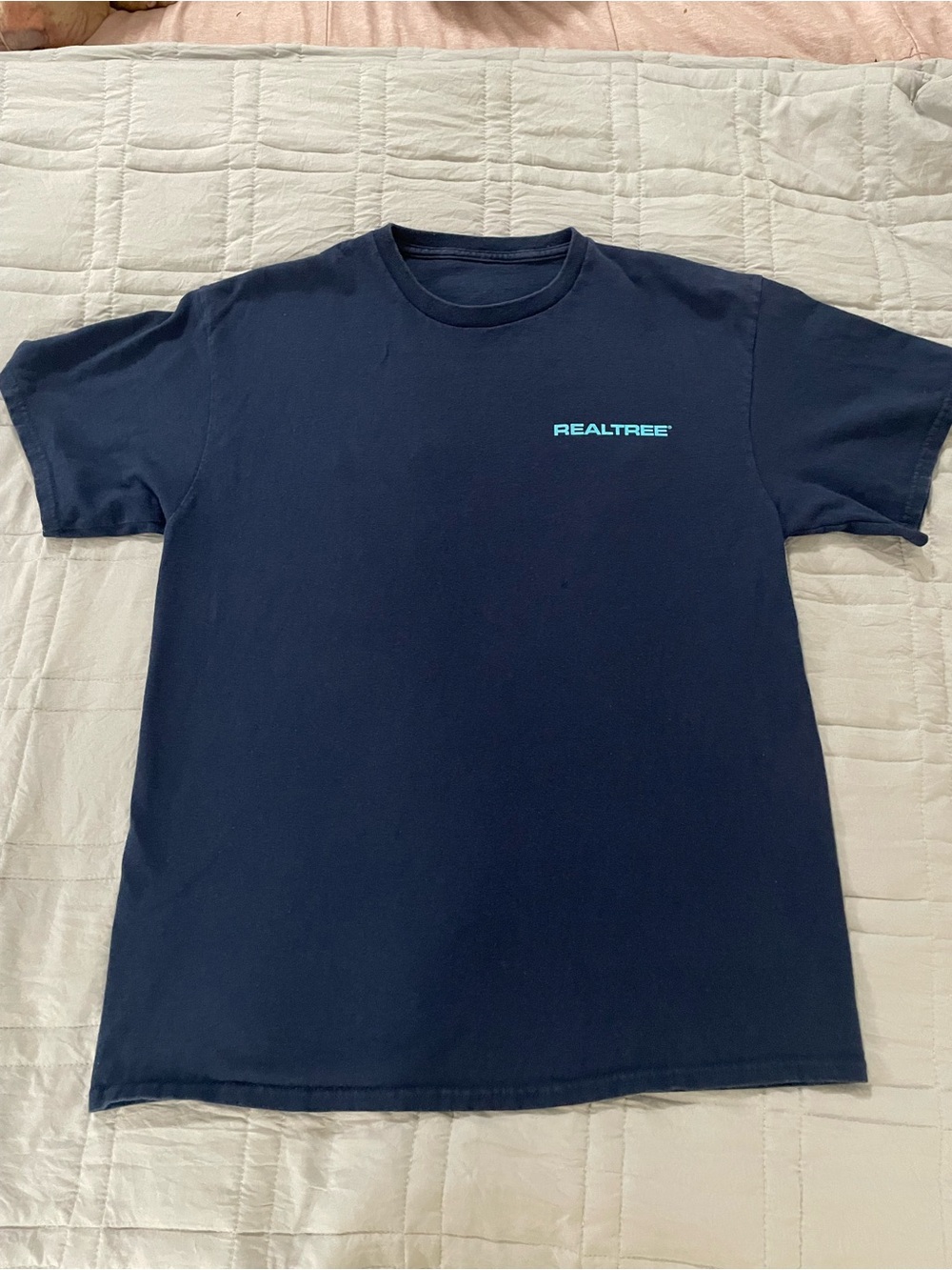 Realtree Navy Short-Sleeve Crewneck Tee with Chest Logo